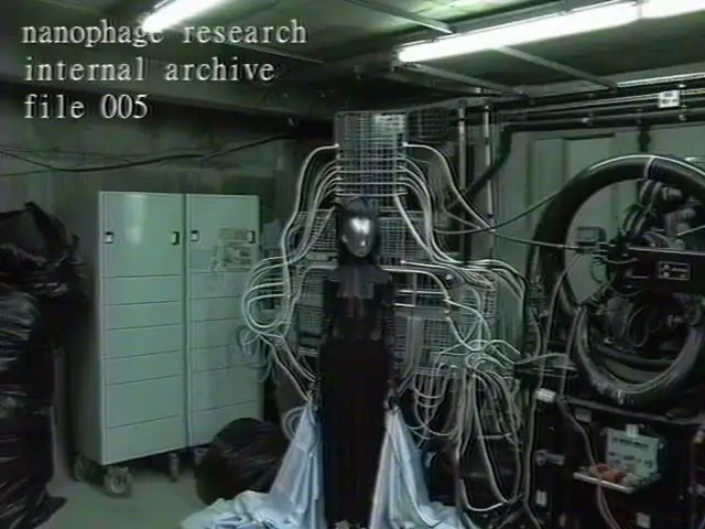 A recipient surrounded by dense cables in Internal Archive file 005.